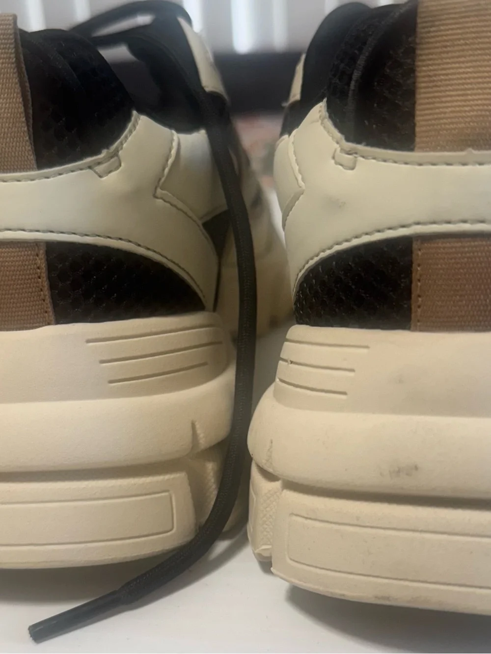 Steve Madden Women’s Black, Cream & Tan Chunky Sneakers
